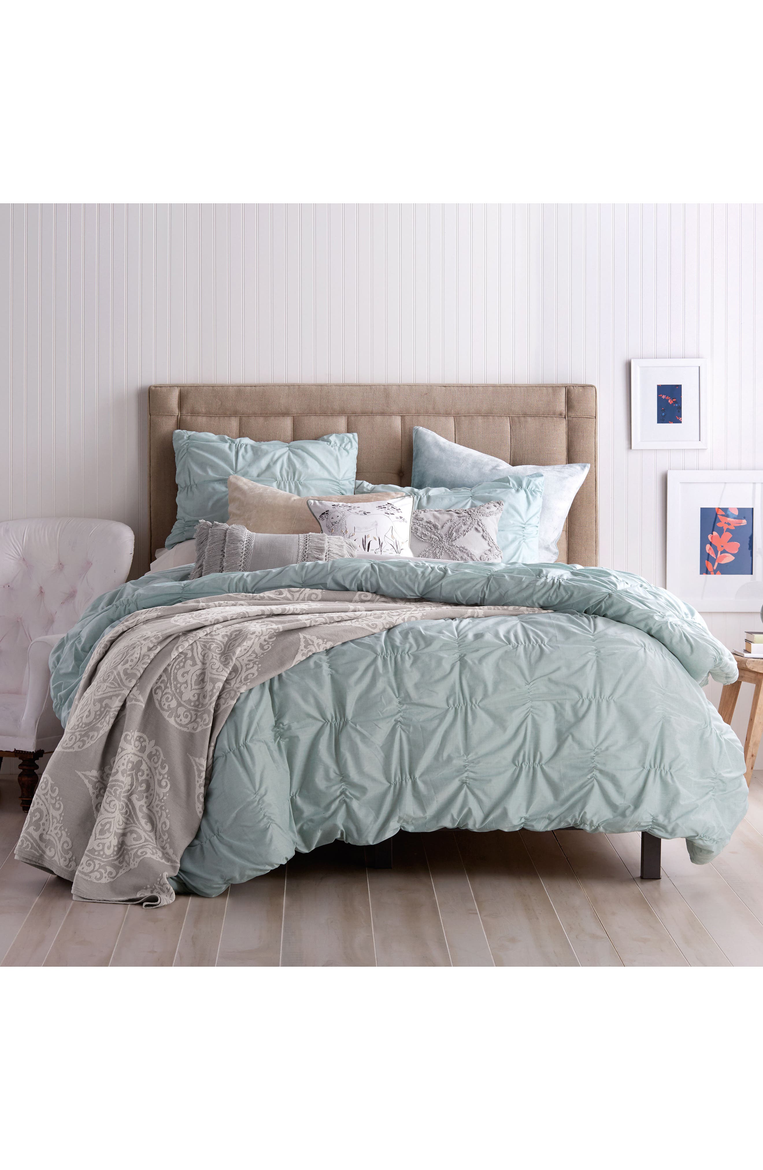 Peri Home Check Smocked Comforter & Sham Set | Nordstrom