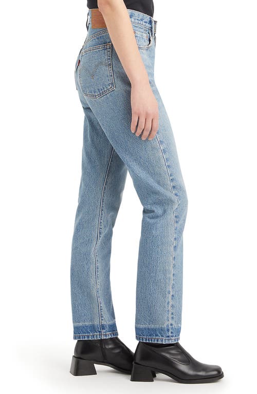 Shop Levi's 501® Distressed Straight Leg Jeans In Clear Advantage