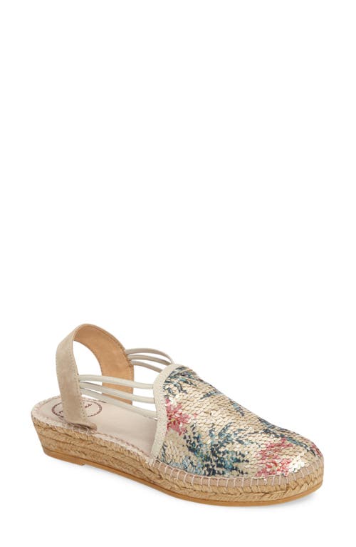 Toni Pons 'noa' Espadrille Sandal In Multi Fabric/beige Suede
