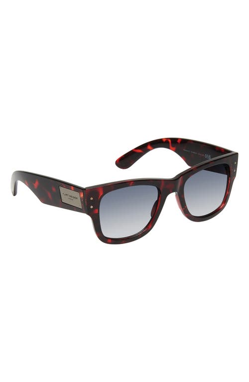 Kurt Geiger London 52mm Square Sunglasses In Havana/smoke Gradient