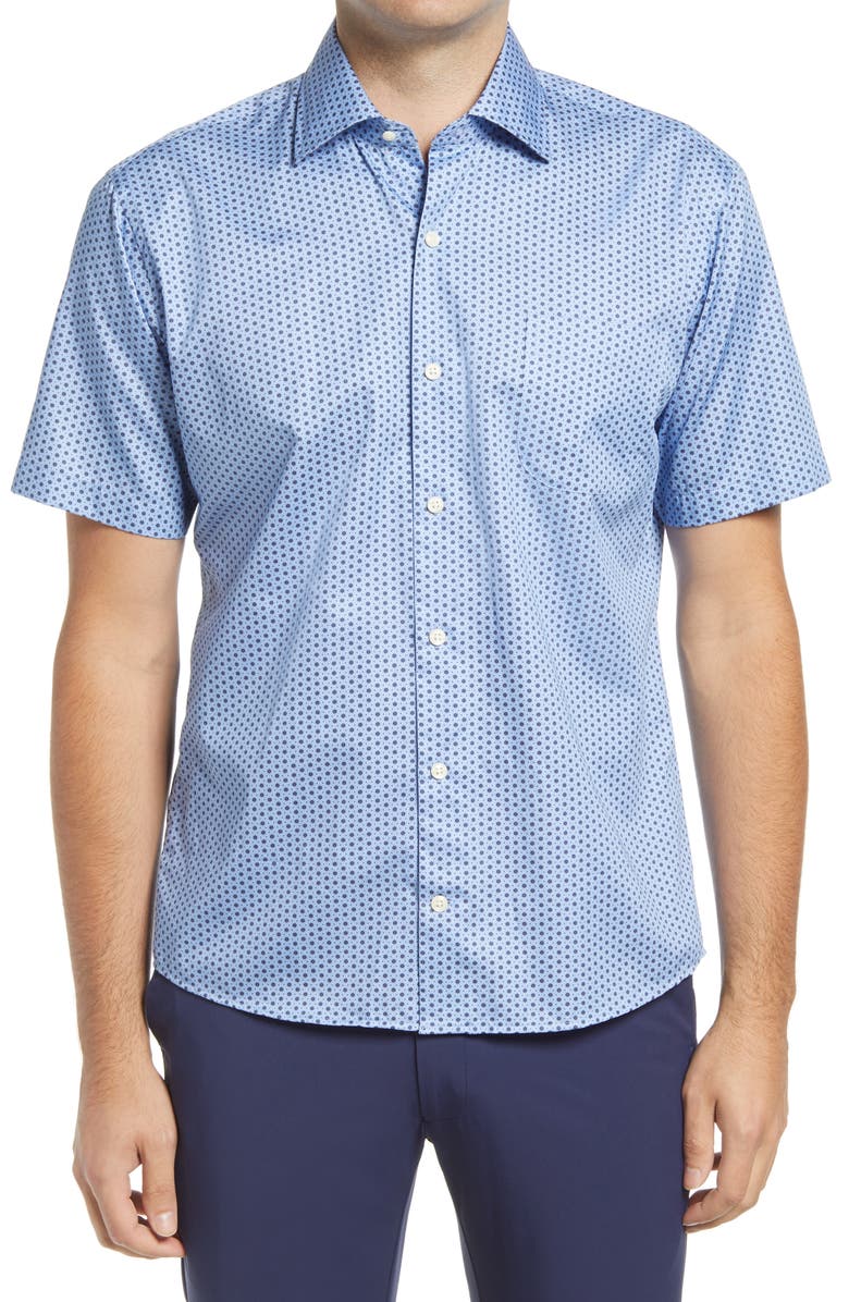 Peter Millar Philip Regular Fit Short Sleeve Button-Up Shirt | Nordstrom