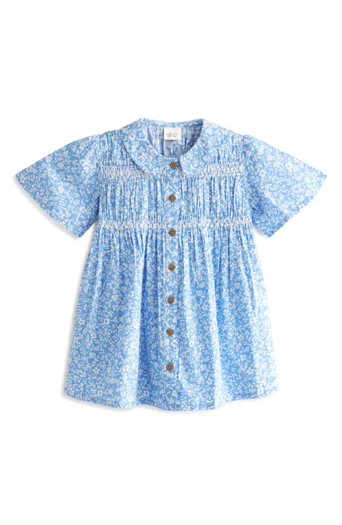 NEXT Kids' Ditsy Cotton Dress Blue White at Nordstrom,