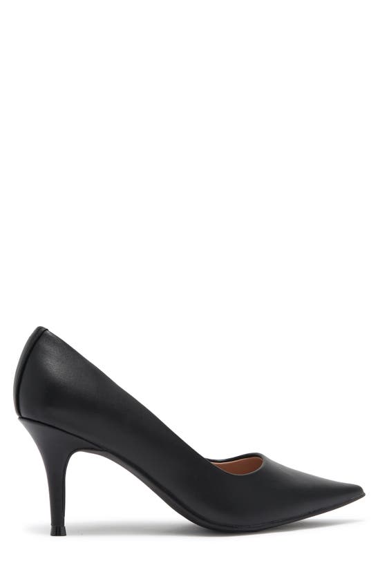 Linea Paolo Paris Pointed Toe Leather Pump In Black