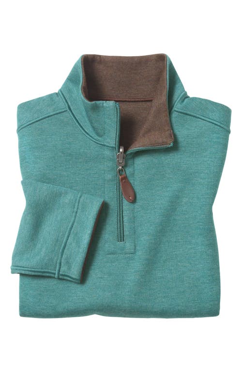 Shop Johnston & Murphy Kids' Reversible Quarter Zip Pullover In Green