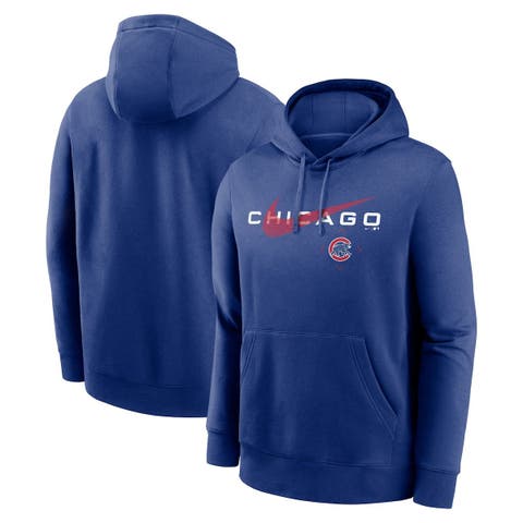 Chicago Cubs Nike Wordmark Therma Performance Pullover Hoodie - Mens