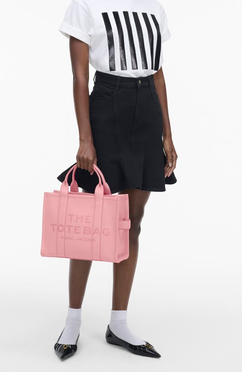 Marc Jacobs The Leather Medium Tote Bag In Ribbon Pink