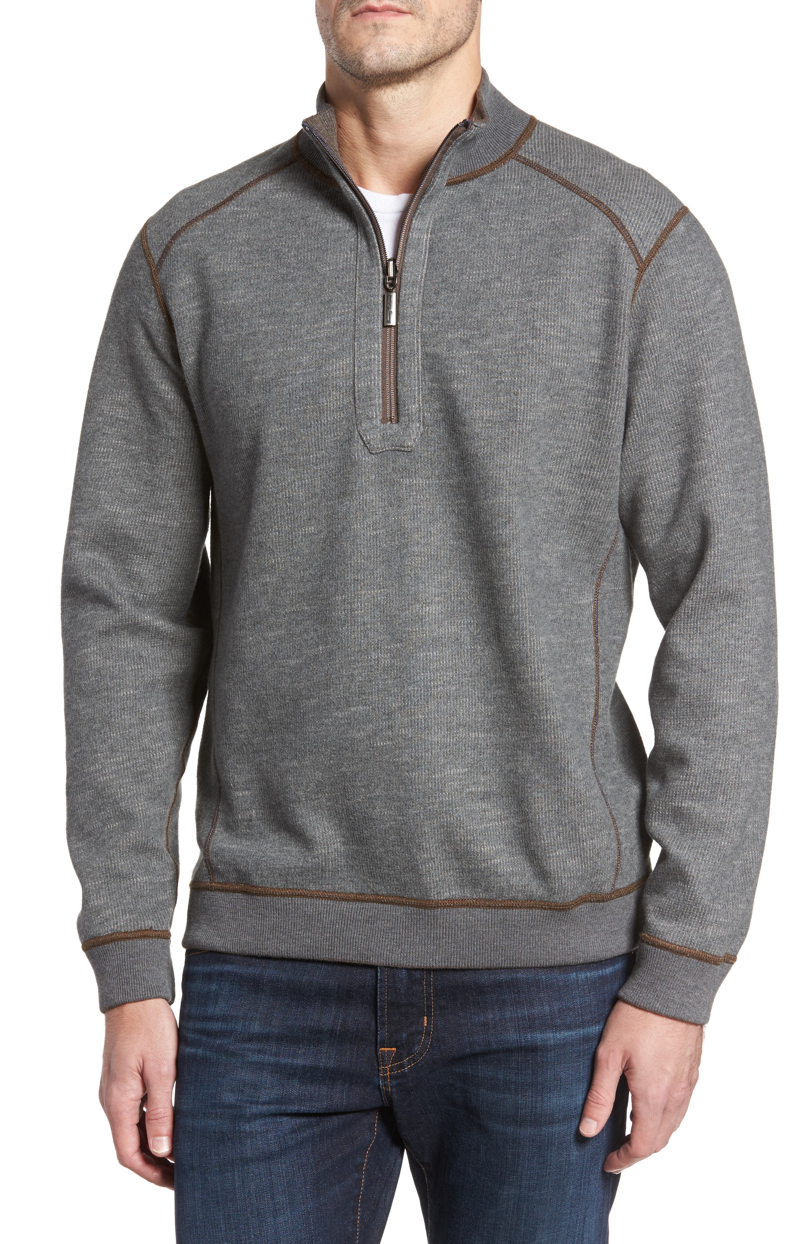 tommy bahama reversible quarter zip