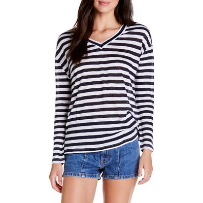 Michael Stars Melanie Slouchy Stripe Tee, Blue