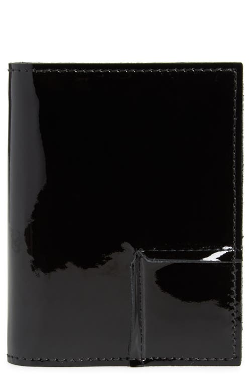 COMME DES GARÇONS COMME DES GARÇONS WALLETS REVERSED CORNER PATENT LEATHER CARD CASE