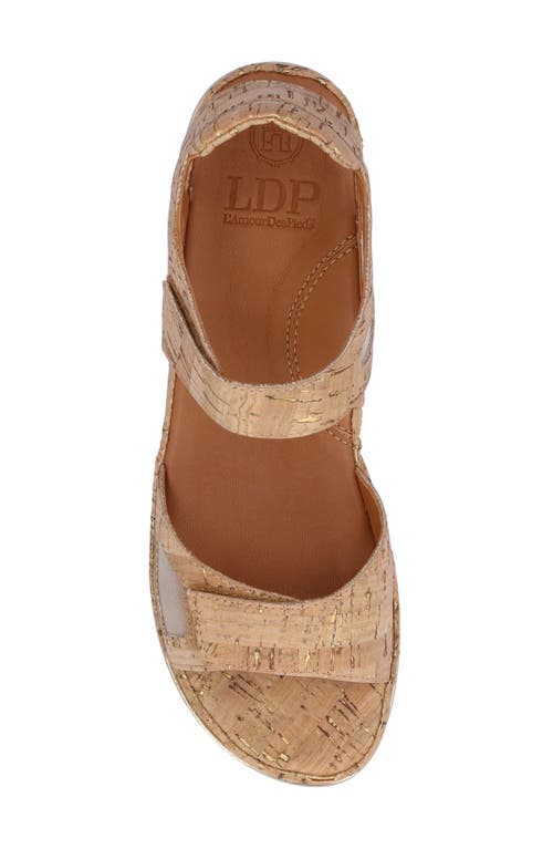 Shop L'amour Des Pieds Arna Sandal In Natural/gold