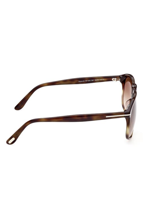 Shop Tom Ford 58mm Navigator Sunglasses In Havana/gradient Brown