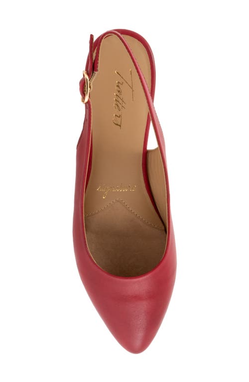 Shop Trotters Evelyn Pointed Toe Slingback Flat In Red