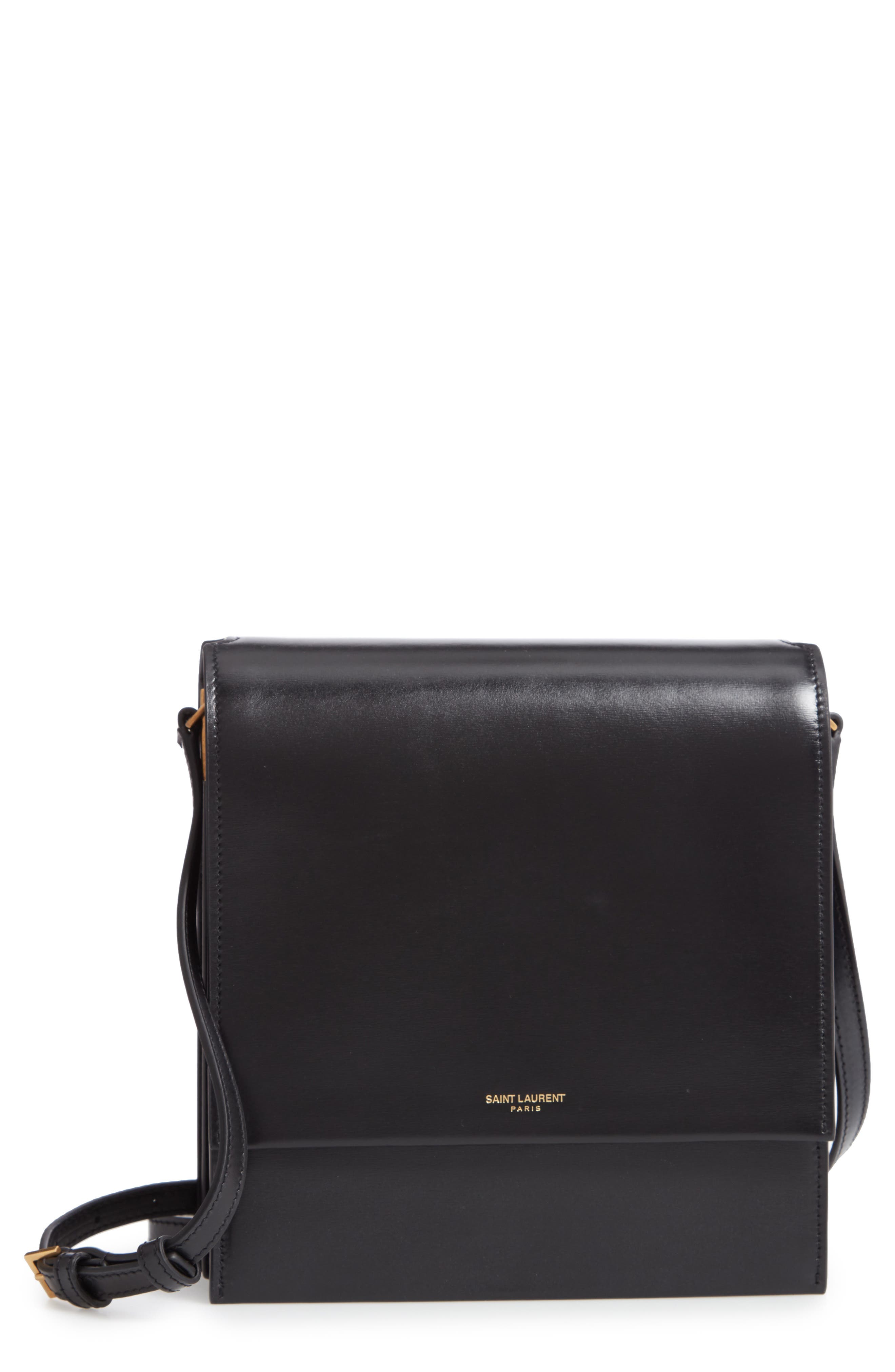 saint laurent sao leather shoulder bag