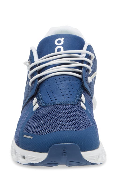 On Cloud 5 Mesh Sneakers In Denim/white