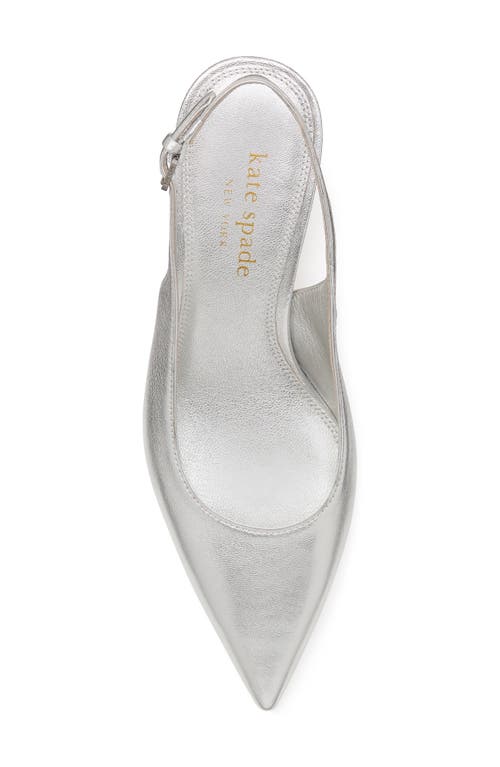 Shop Kate Spade New York Soirée Pointed Toe Slingback Pump In Silver