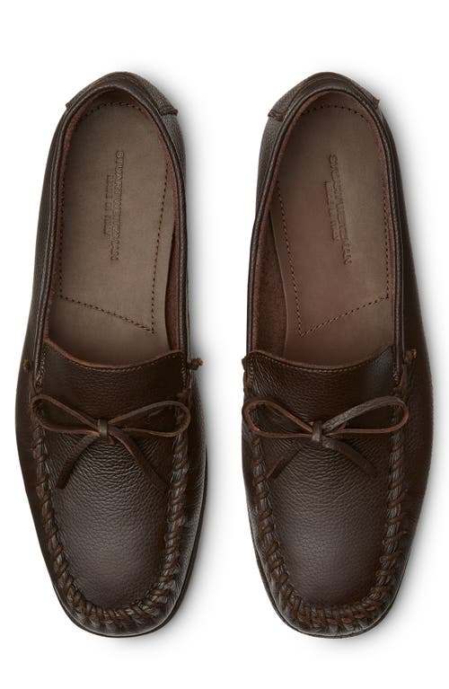Shop Stuart Weitzman Montauk Tie Moc Toe Loafer In Dark Brown