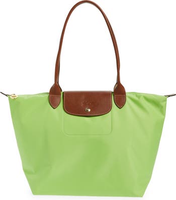 Shop Longchamp Le Pliage Green Large Shoulder Tote Bag