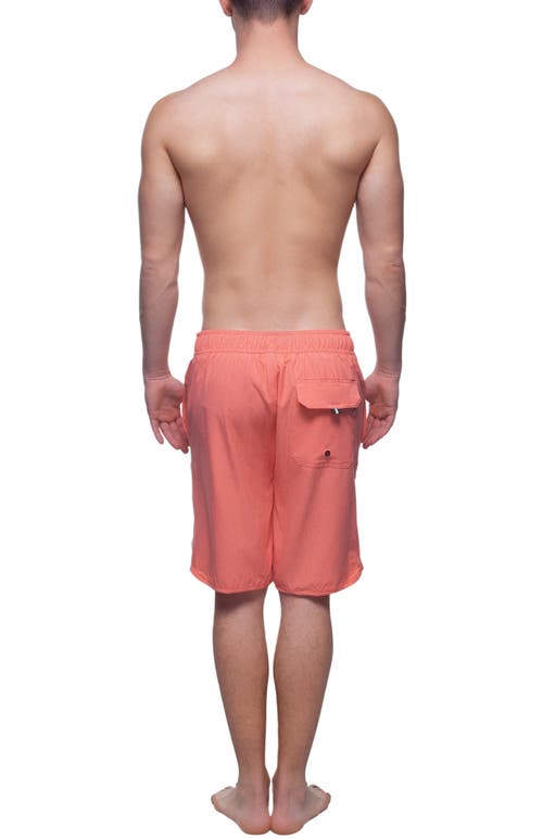 Rokka&rolla Quick-dry Stretch Swim Trunks With Adjustable Waistband In Peach