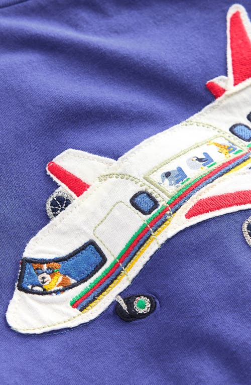 MINI BODEN MINI BODEN KIDS' PLANE APPLIQUÉ T-SHIRT 