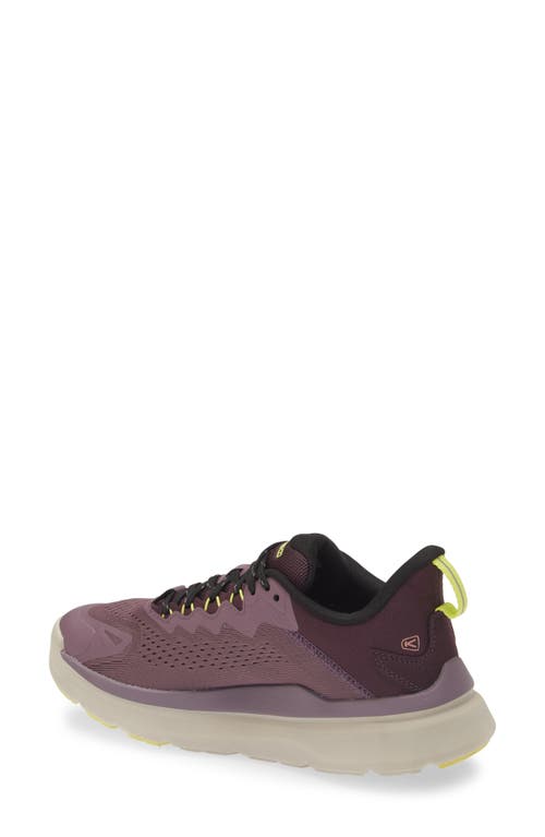 Keen Wk450 Walking Sneaker In Black Plum/daiquiri Green