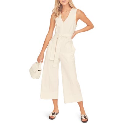 Astr The Label Daydream Sleeveless Jumpsuit, Ivory