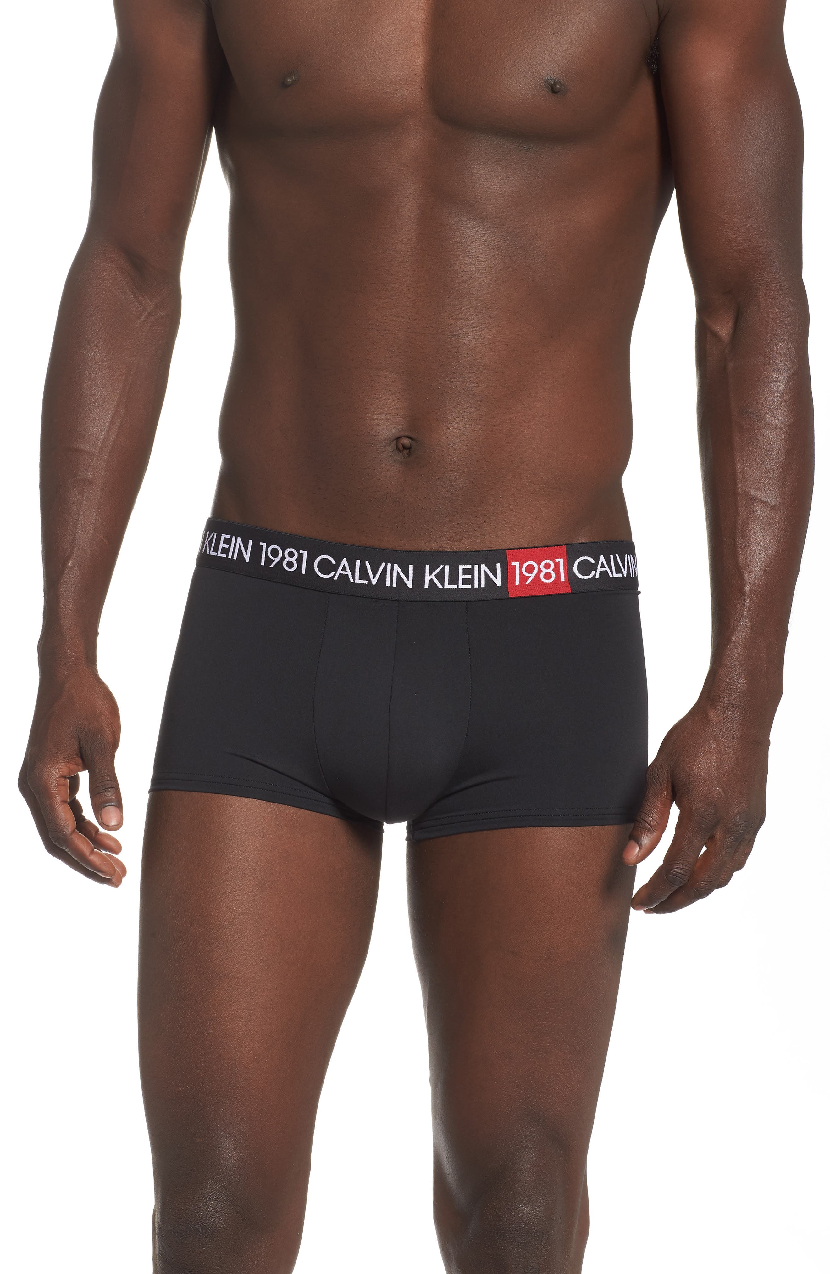 UPC 011531870819 product image for Men's Calvin Klein 1901 Low-Rise Trunks, Size Small - Black | upcitemdb.com