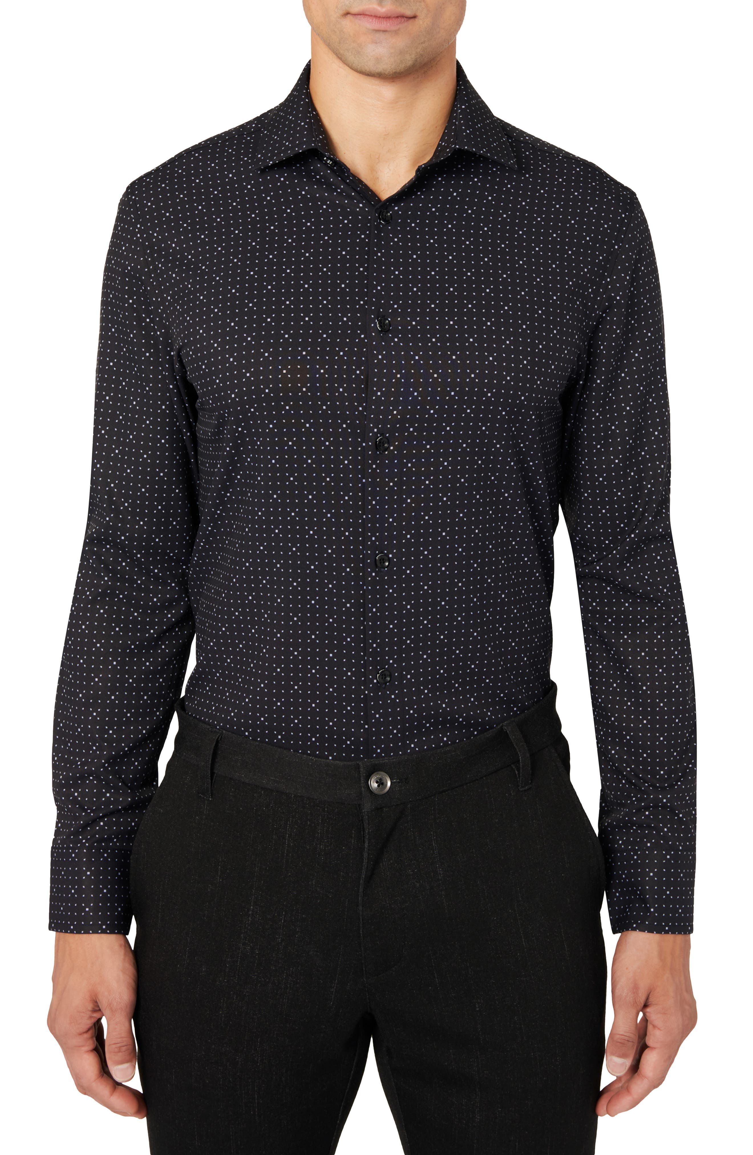 black dress shirt with design