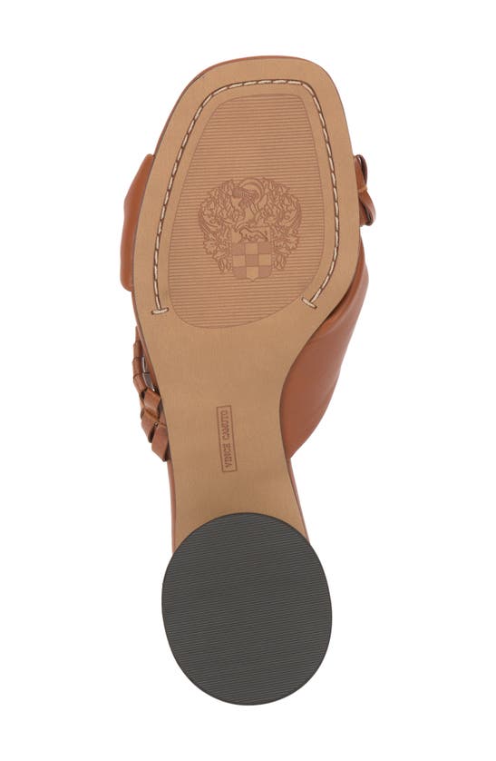 Shop Vince Camuto Leana Slide Sandal In Dark Golden Walnut
