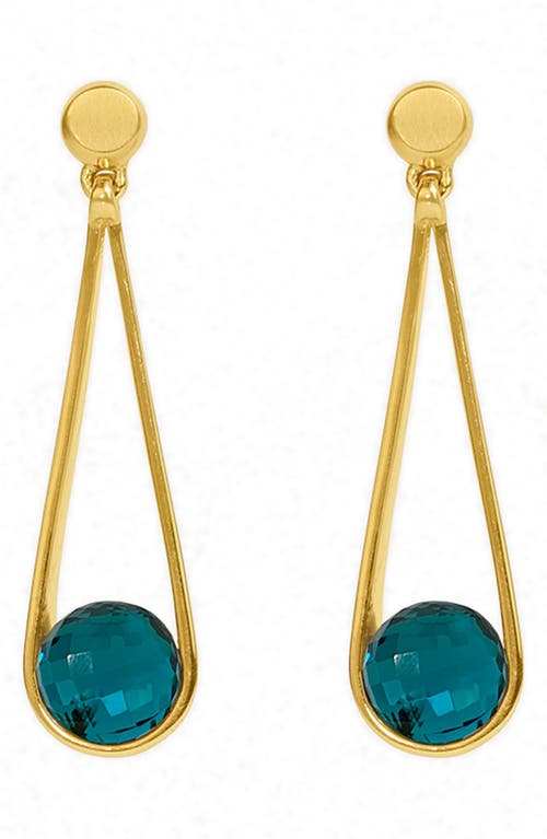 Dean Davidson Mini Ipanema Tourmaline Drop Earrings In Electric Blue/gold
