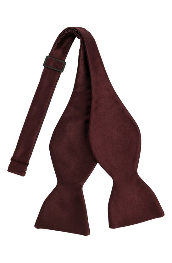 Construct Men's Satin Self-tie Bow Tie In Wine