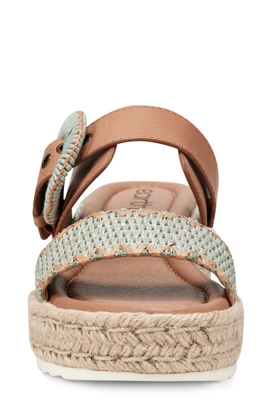 Shop Earth Colla Espadrille Wedge Sandal In Light Green