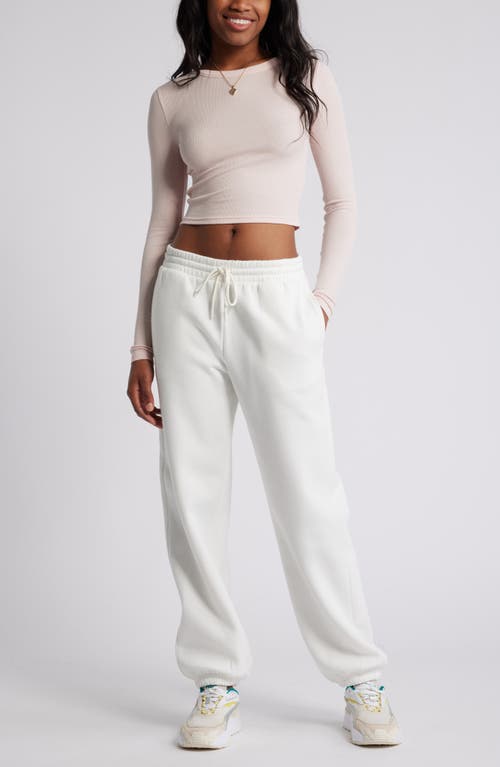 Shop Bp. Oversize Fleece Joggers In Ivory