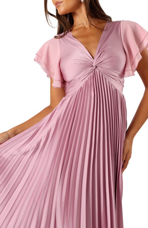 Petal And Pup Petal & Pup Nova Flutter Sleeve Midi Dress In Pink