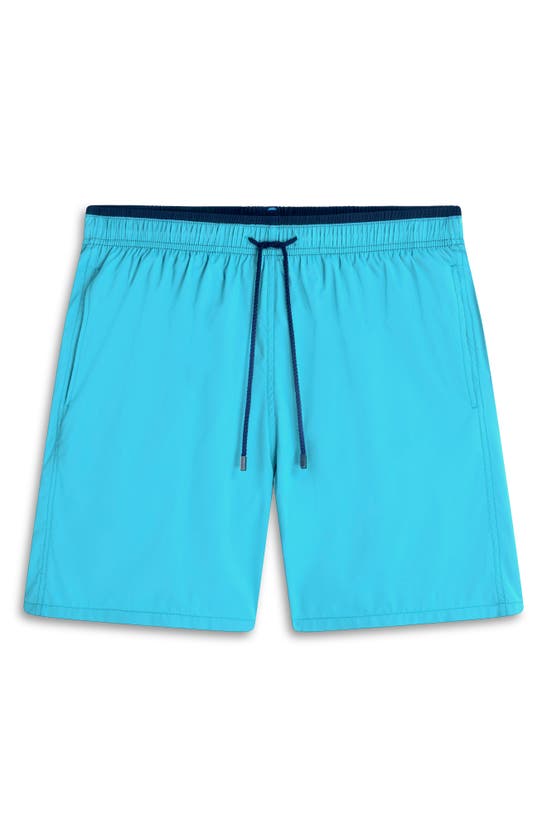 Bugatchi Quinn Swim Trunks In Aqua