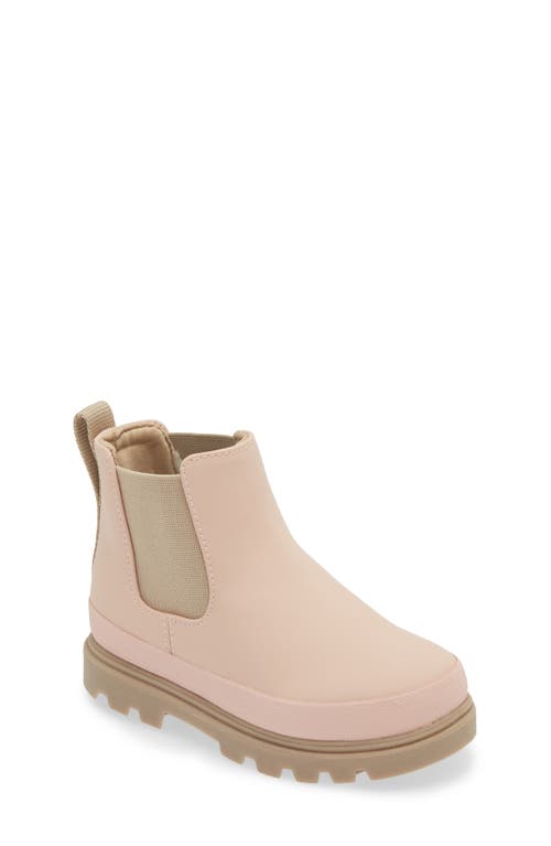 Native Shoes Kids' Kensington Water Resistant Chelsea Boot in Chameleon Pink/Flax Tan 