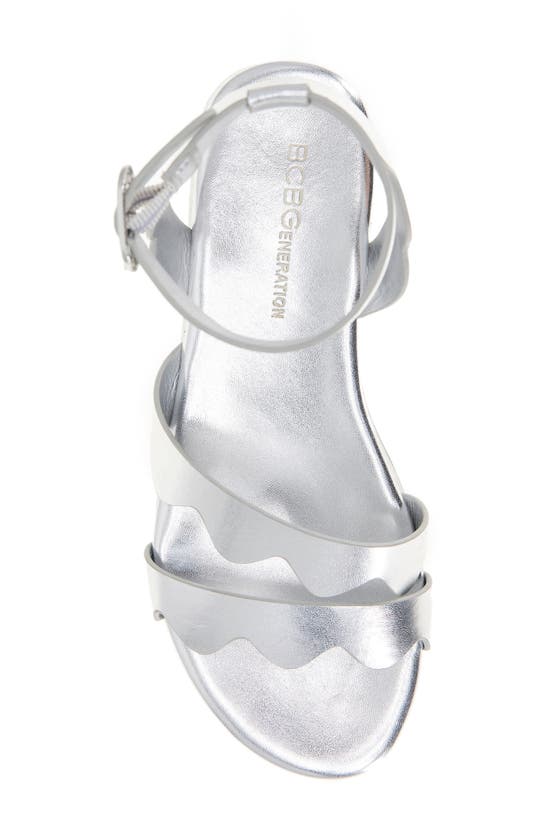 Shop Bcbgeneration Faye Strappy Platform Sandal In Silver
