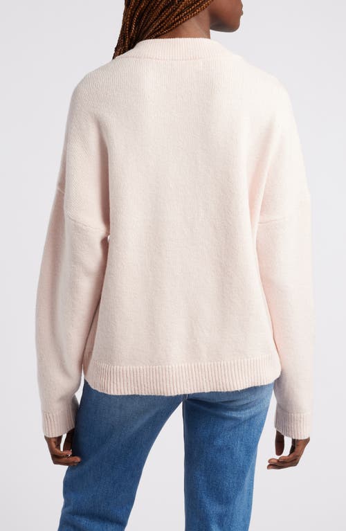 Shop Treasure & Bond Oversize V-neck Sweater In Pink Sepia