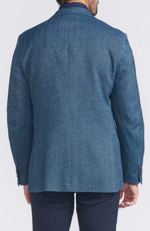 Savile Row Co Herringbone Sport Coat In Blue