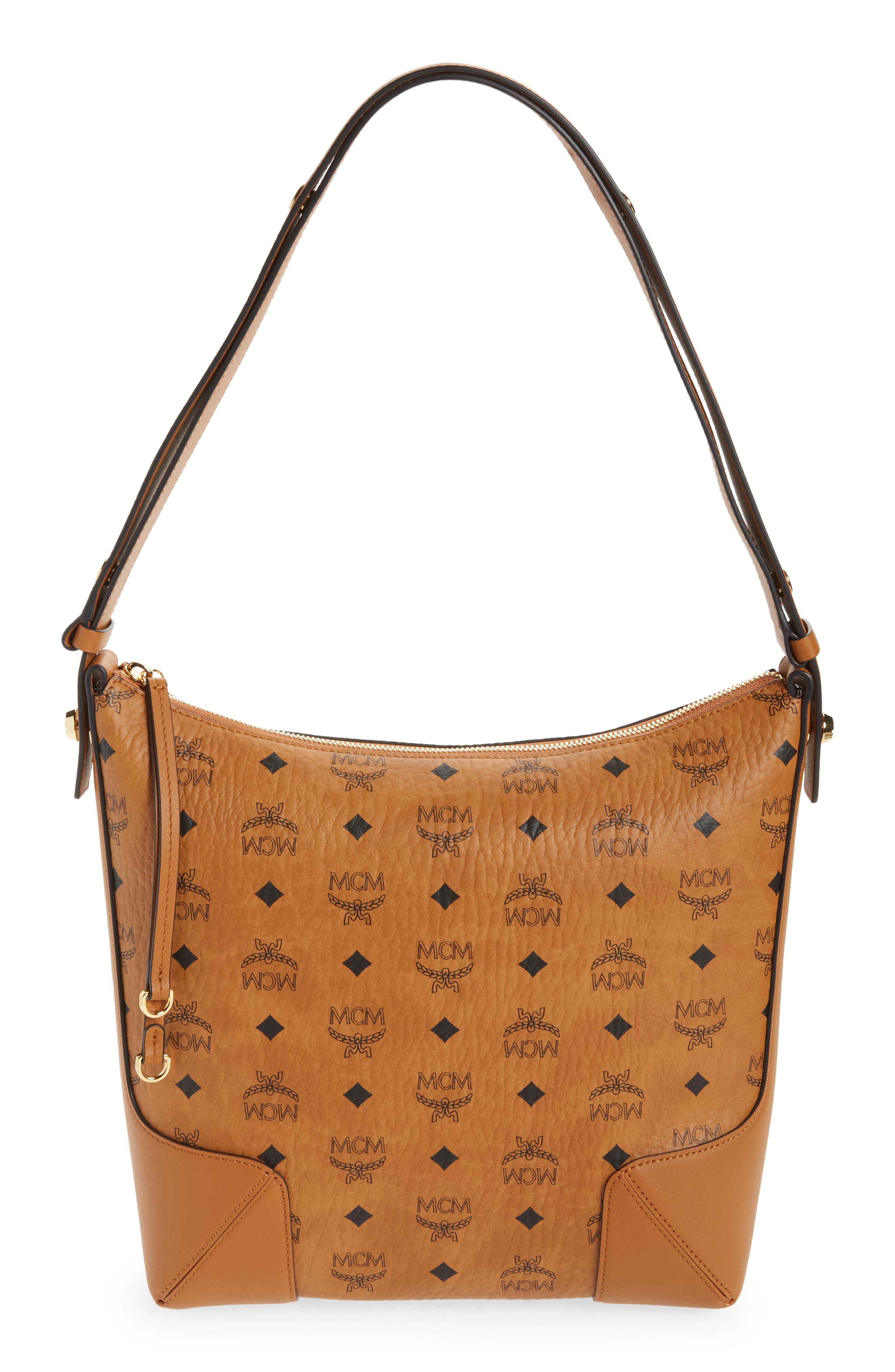 MCM Klara Medium Visetos Hobo Bag in Brown Womens Bags Hobo bags and purses Save 2% 