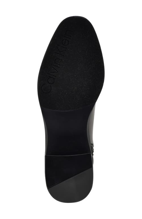 Calvin Klein Jotty Womens Faux Leather Zipper Over-the-knee Boots In Black