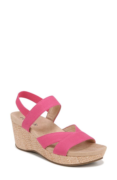Danita Slingback Platform Wedge Sandal in French Pink