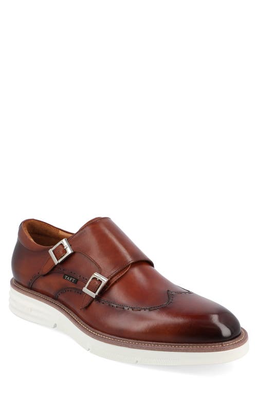 Leather Double Monk Strap Shoe in Honey