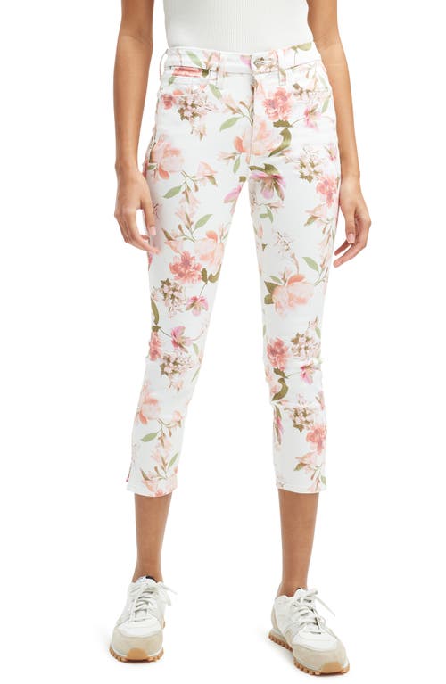JEN7 by 7 For All Mankind Floral Print Crop Skinny Jeans in Wild Garden