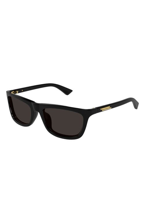 Shop Bottega Veneta 58mm Square Sunglasses In Black