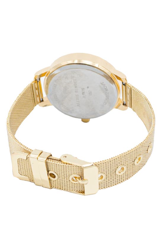 Shop I Touch 4-piece Jewelry & Mesh Strap Watch Set In Gold