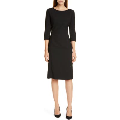 Boss Dikena Ponte Sheath Dress, Black