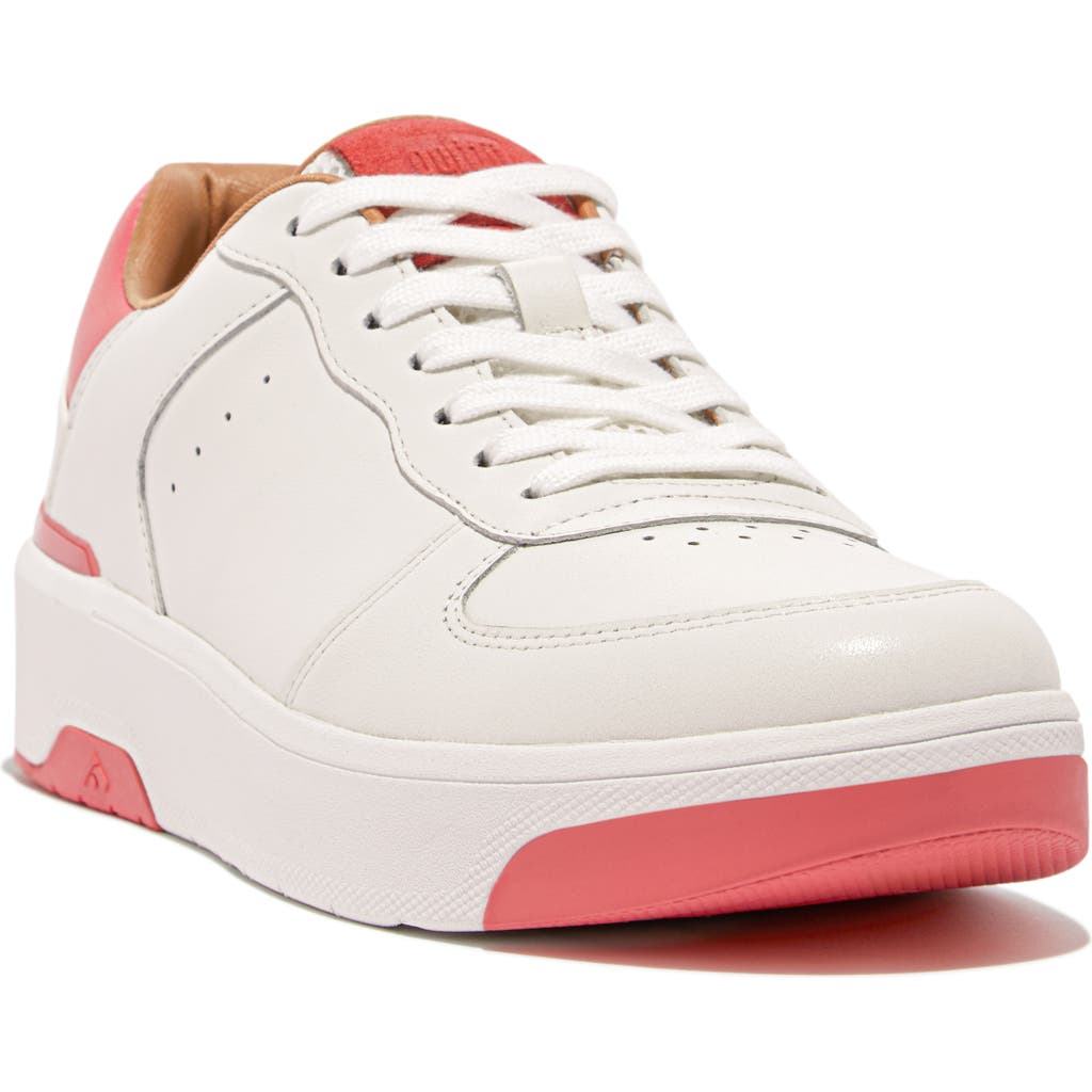 Fitflop Rally Evo Platform Sneaker In Urban White/rosy Coral