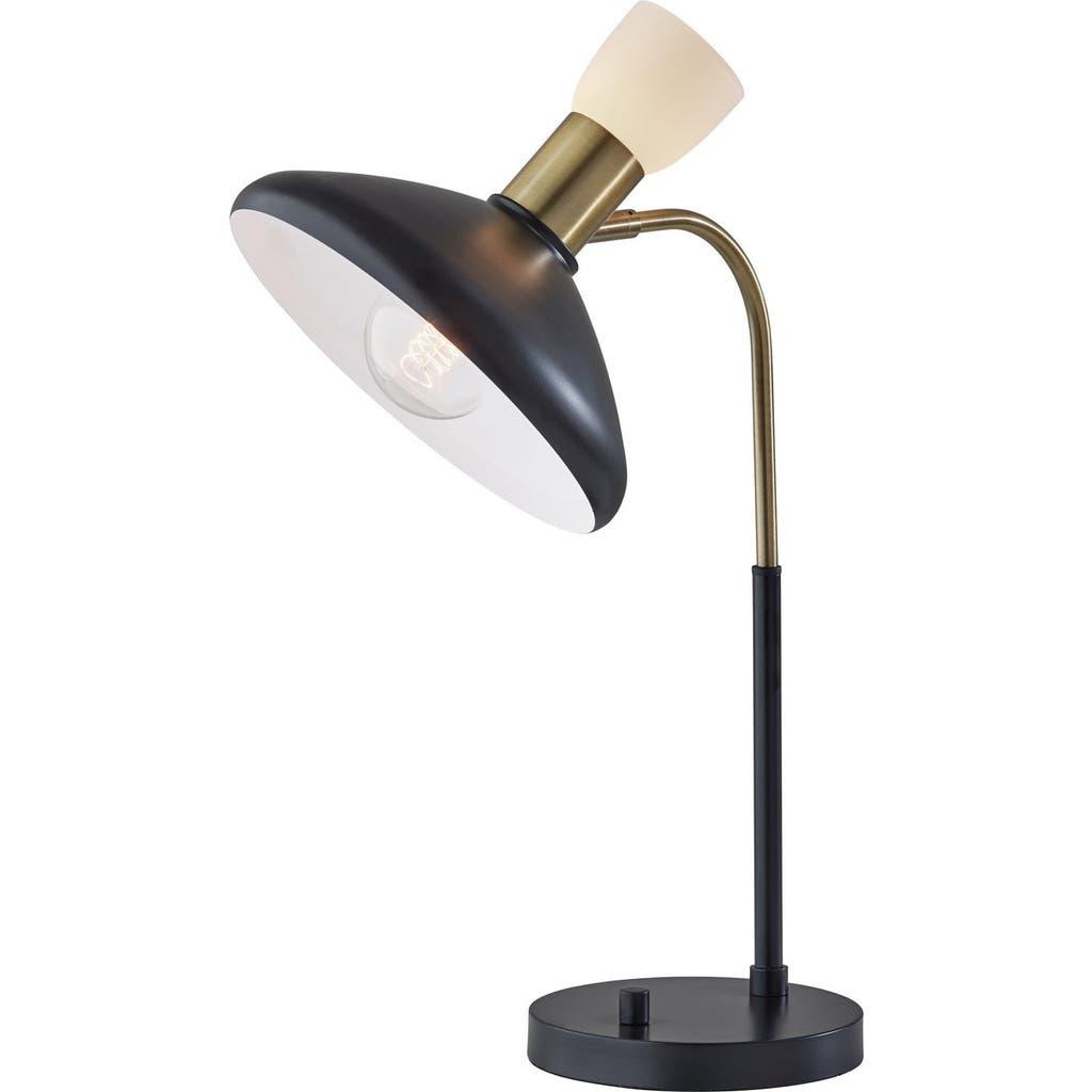 Adesso Lighting Patrick Desk Lamp In Black W/brass Accents