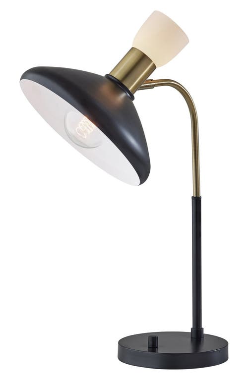 Adesso Lighting Patrick Desk Lamp In Black W/brass Accents
