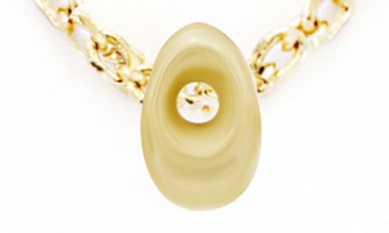 Panacea Bubble Initial Necklace In Gold-o